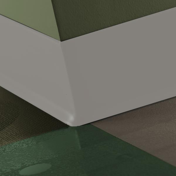 Tarkett - Coin intérieur de plinthe en caoutchouc à 90° Duracove Thermoplastic Rubber (Type TP) #55 Silver Grey - 4" (101 mm) (paquet de 25) (paquet de 25)