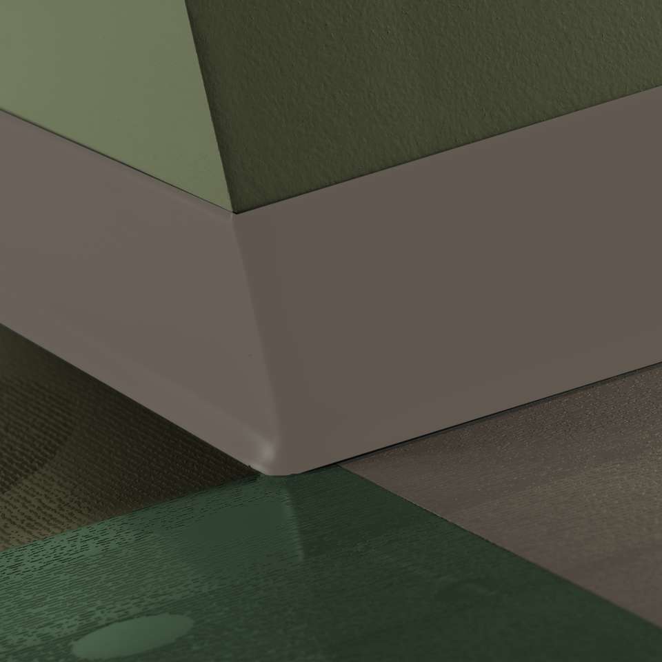 Tarkett - Caoutchouc thermoplastique Duracove 1/8" (type TP) - DC 283 4 LOC 1/8 TOE Duracove 4" #283 Toast - Outer Corner (paquet de 25)