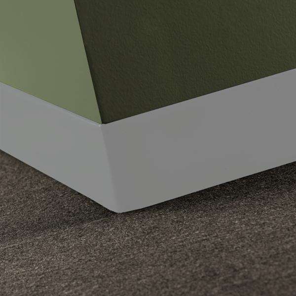 Tarkett - Coin extérieur de plinthe en caoutchouc à 90° Duracove Thermoplastic Rubber (Type TP) #TA5 Colonial Grey - 4" (101.6 mm) (paquet de 25) (paquet de 25)