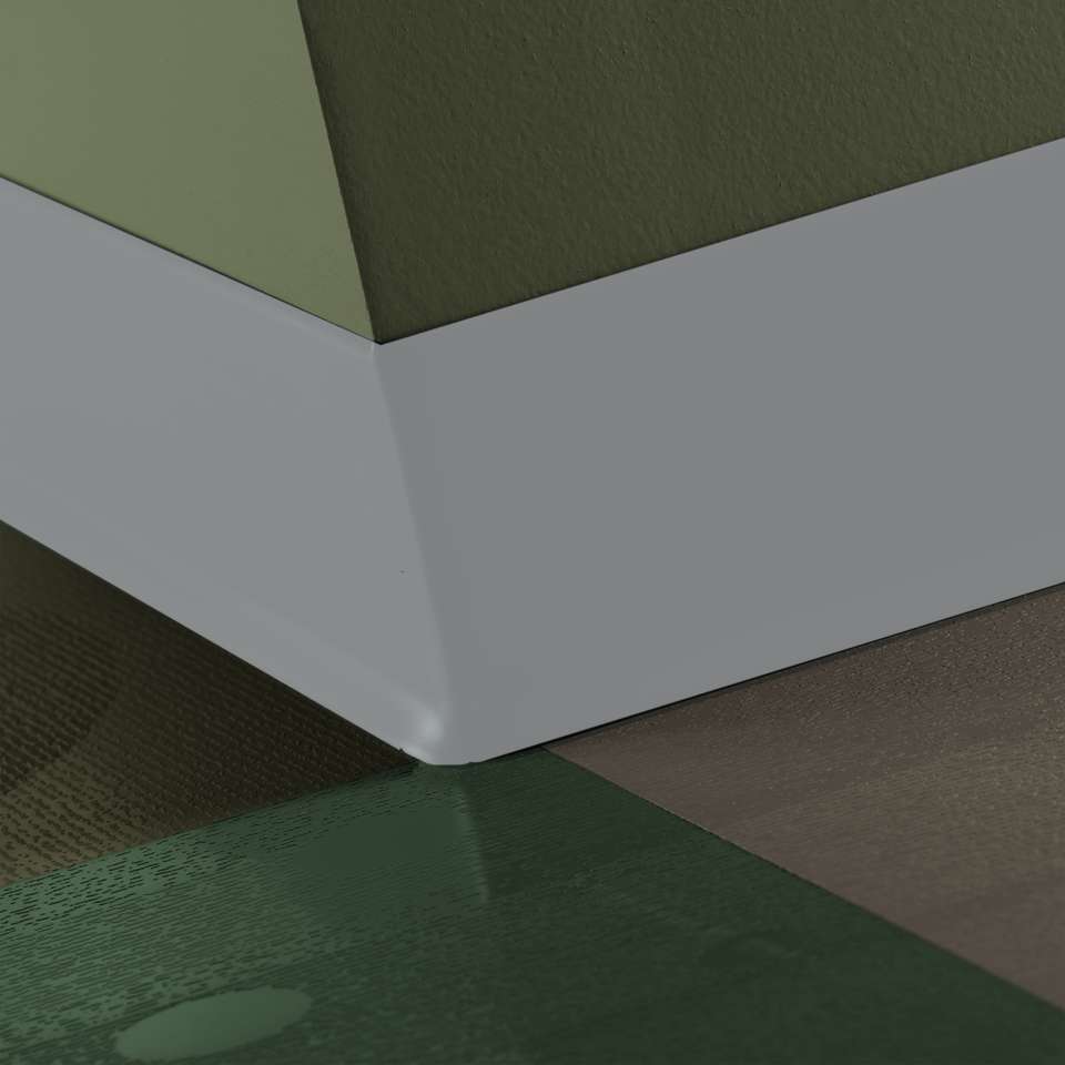Tarkett - Caoutchouc thermoplastique Duracove 1/8" (type TP) - DC 69 4 X 120 1/8 TOE Duracove 4" #69 Sterling Silver - Wallbase 120'