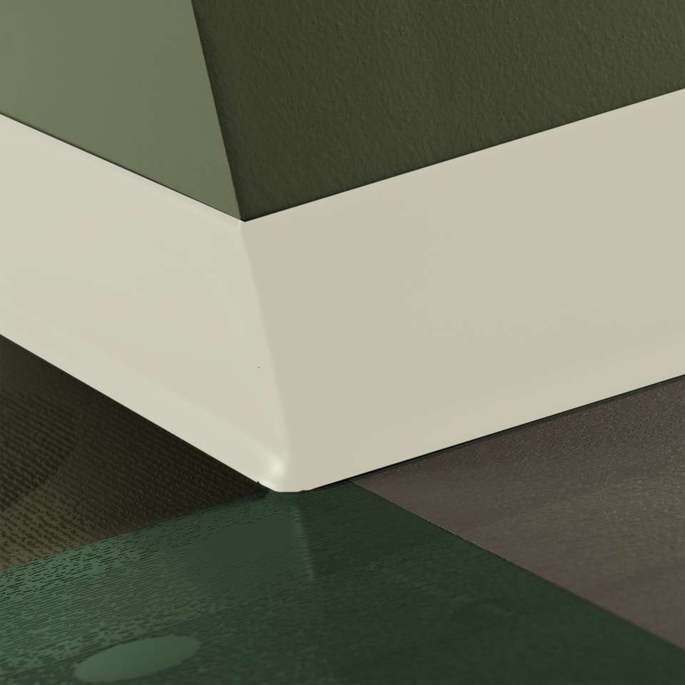 Tarkett - Caoutchouc thermoplastique Duracove 1/8" (type TP) - DC 77 4 X 120 1/8 TOE Duracove 4" #77 White Pearl - Wallbase 120'
