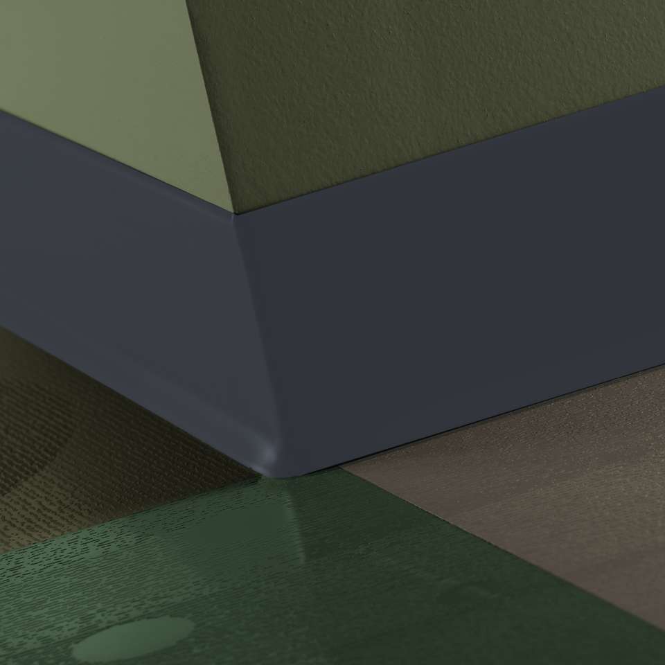 Tarkett - Caoutchouc thermoplastique Duracove 1/8" (type TP) - DC TA9 4 X 120 1/8 TOE Duracove 4" #TA9 Indigo - Wallbase 120'