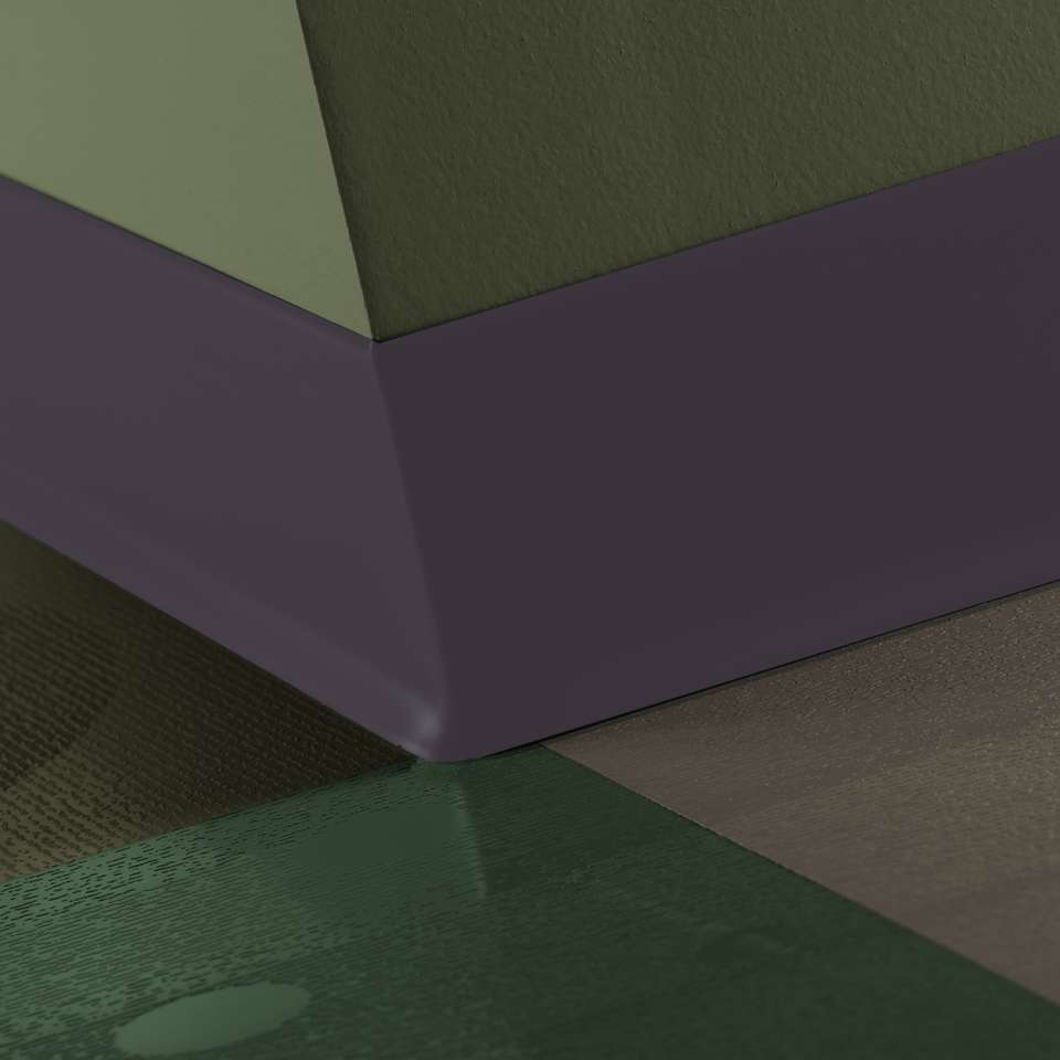 Tarkett - Caoutchouc thermoplastique Duracove 1/8" (type TP) - DC TG9 4 X 120 1/8 TOE Duracove 4" #TG9 Poetry Plum - Wallbase 120'