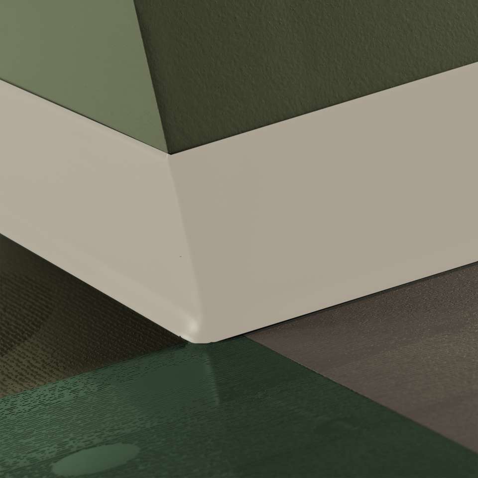 Tarkett - Caoutchouc thermoplastique Duracove 1/8" (type TP) - DC 22 4 X 4 1/8 TOE Duracove 4" #22 Pearl - Wallbase 4' (paquet de 30)