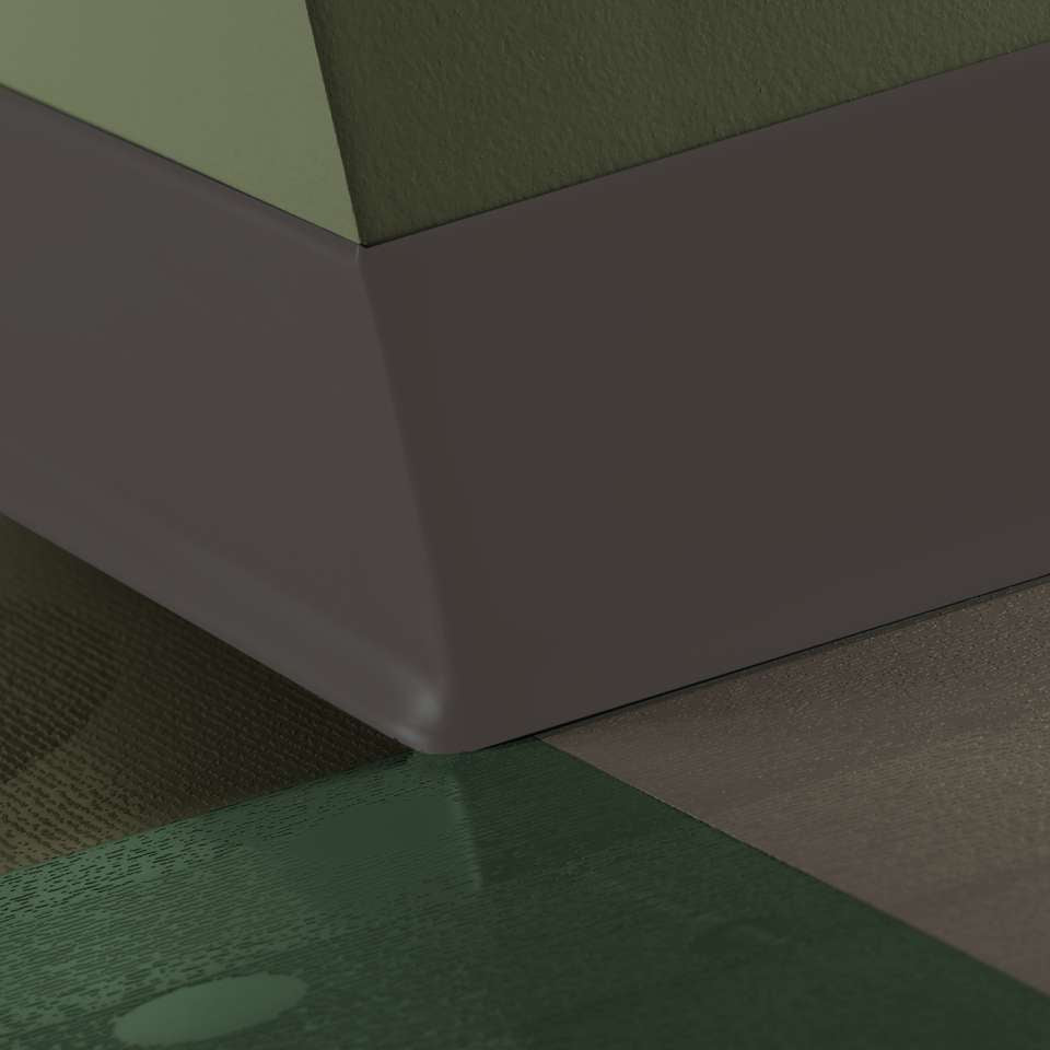 Tarkett - Caoutchouc thermoplastique Duracove 1/8" (type TP) - DC 167 6 X 100 1/8 TOE Duracove 6" #167 Fudge - Wallbase 100'