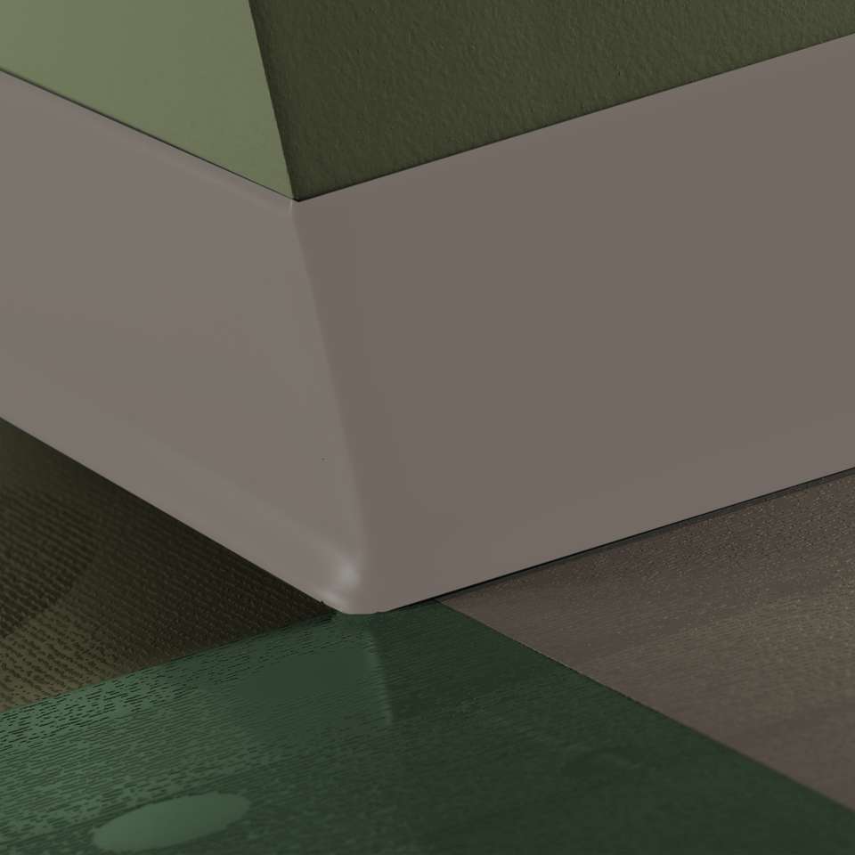 Tarkett - Caoutchouc thermoplastique Duracove 1/8" (type TP) - DC TA8 6 X 100 1/8 TOE Duracove 6" #TA8 Welsh Castle - Wallbase 100'