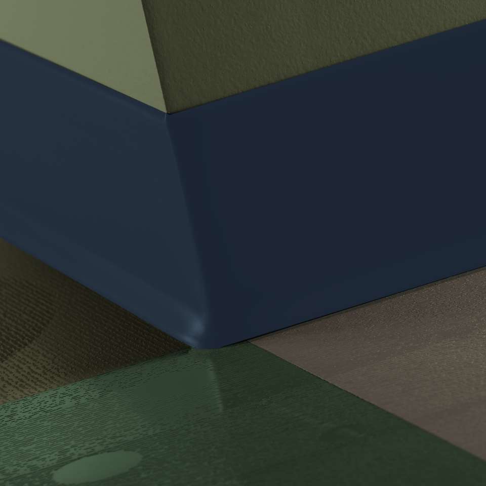 Tarkett - Caoutchouc thermoplastique Duracove 1/8" (type TP) - DC TH3 6 X 100 1/8 TOE Duracove 6" #TH3 Inkwell - Wallbase 100'