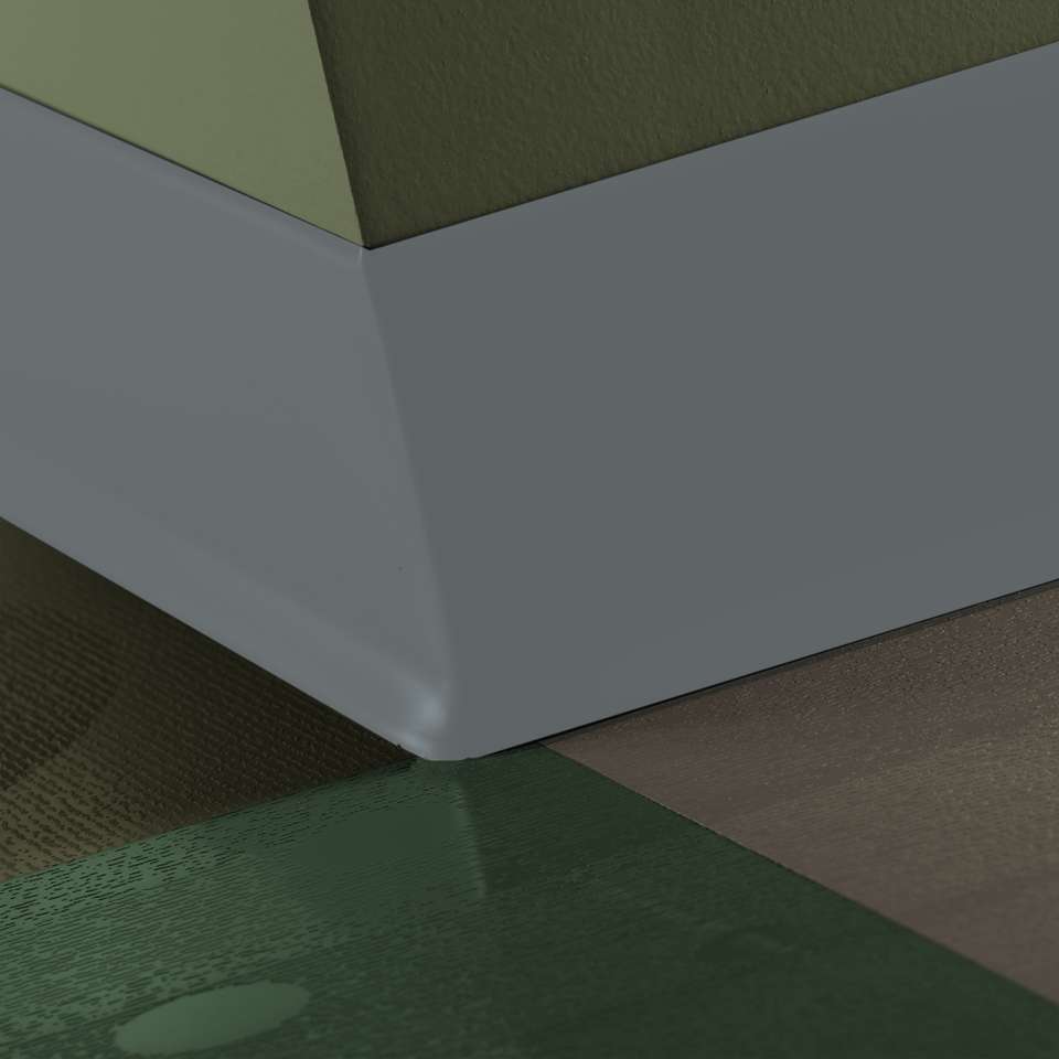Tarkett - Caoutchouc thermoplastique Duracove 1/8" (type TP) - DC TG3 6 X 100 1/8 TOE Duracove 6" #TG3 Iron Mountain - Wallbase 100'