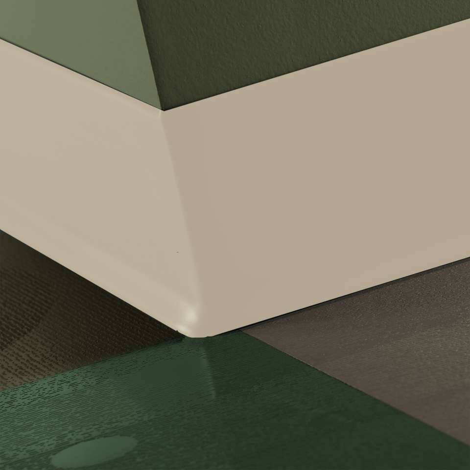 Tarkett - Caoutchouc thermoplastique Duracove 1/8" (type TP) - DC 34 6 X 4 1/8 TOE Duracove 6" #34 Almond - Wallbase 4' (paquet de 25)