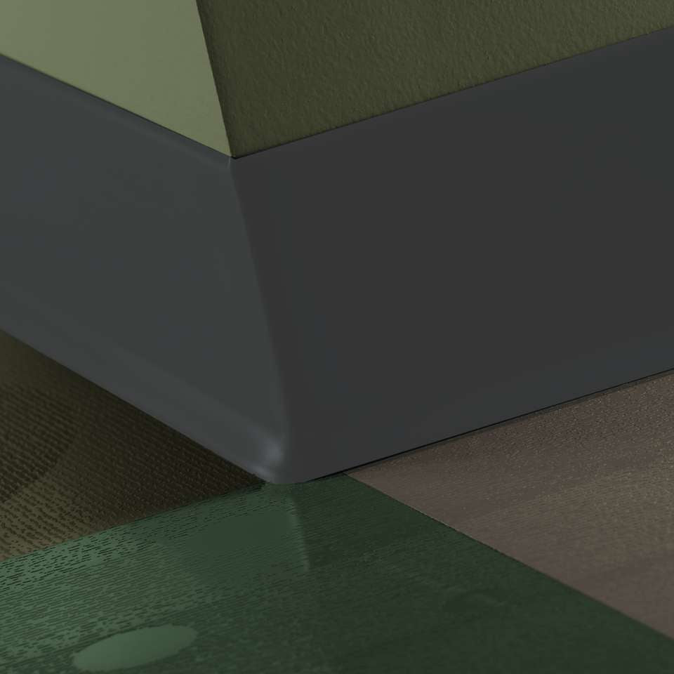 Tarkett - Caoutchouc thermoplastique Duracove 1/8" (type TP) - DC 40 6 X 4 1/8 TOE Duracove 6" #40 Black - Wallbase 4' (paquet de 25)