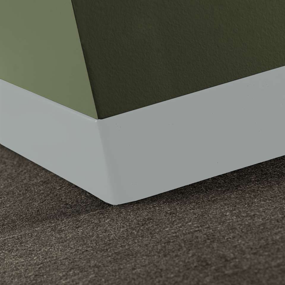 Tarkett - Caoutchouc thermoplastique Duracove 1/8" (type TP) - DCT 21 2.5 X 120 1/8 TOELESS Duracove 2 1⁄2” Toeless #21 Platinum - Wallbase 120'