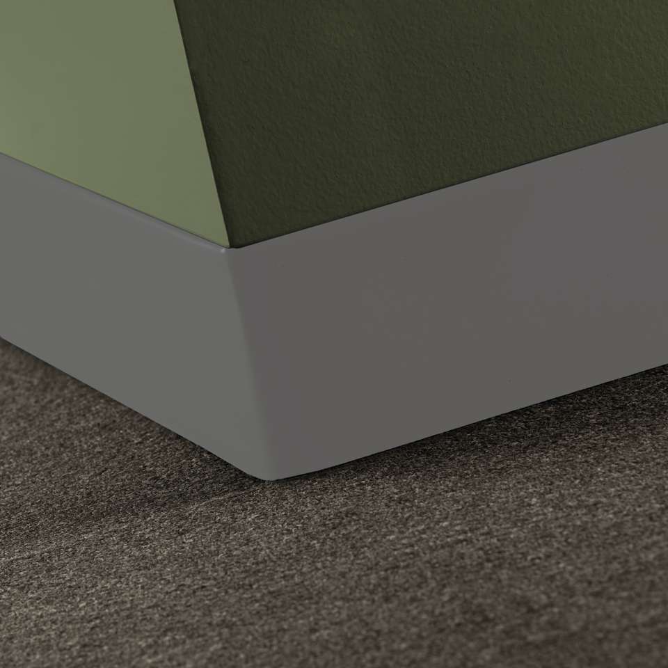 Tarkett - Caoutchouc thermoplastique Duracove 1/8" (type TP) - DCT 48 4 X 120 1/8 TOELESS Duracove 4" Toeless #48 Grey - Wallbase 120'