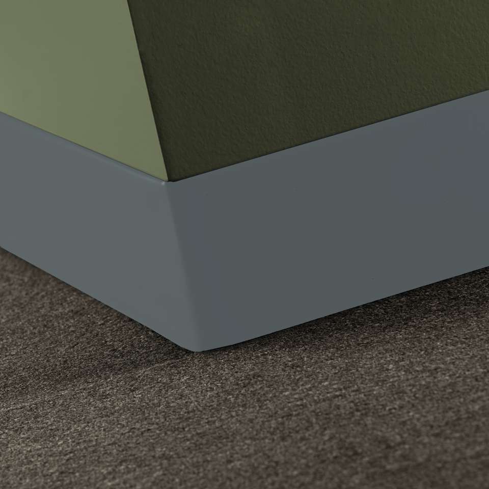 Tarkett - Caoutchouc thermoplastique Duracove 1/8" (type TP) - DCT 71 4 X 120 1/8 TOELESS Duracove 4" Toeless #71 Storm Cloud - Wallbase 120'