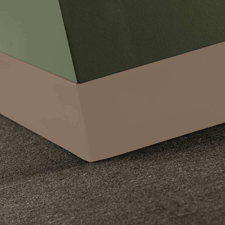 Tarkett - Caoutchouc thermoplastique Duracove 1/8" (type TP) - DCT TA1 4 X 120 1/8 TOELESS Duracove 4" Toeless #TA1 Tannery - Wallbase 120'