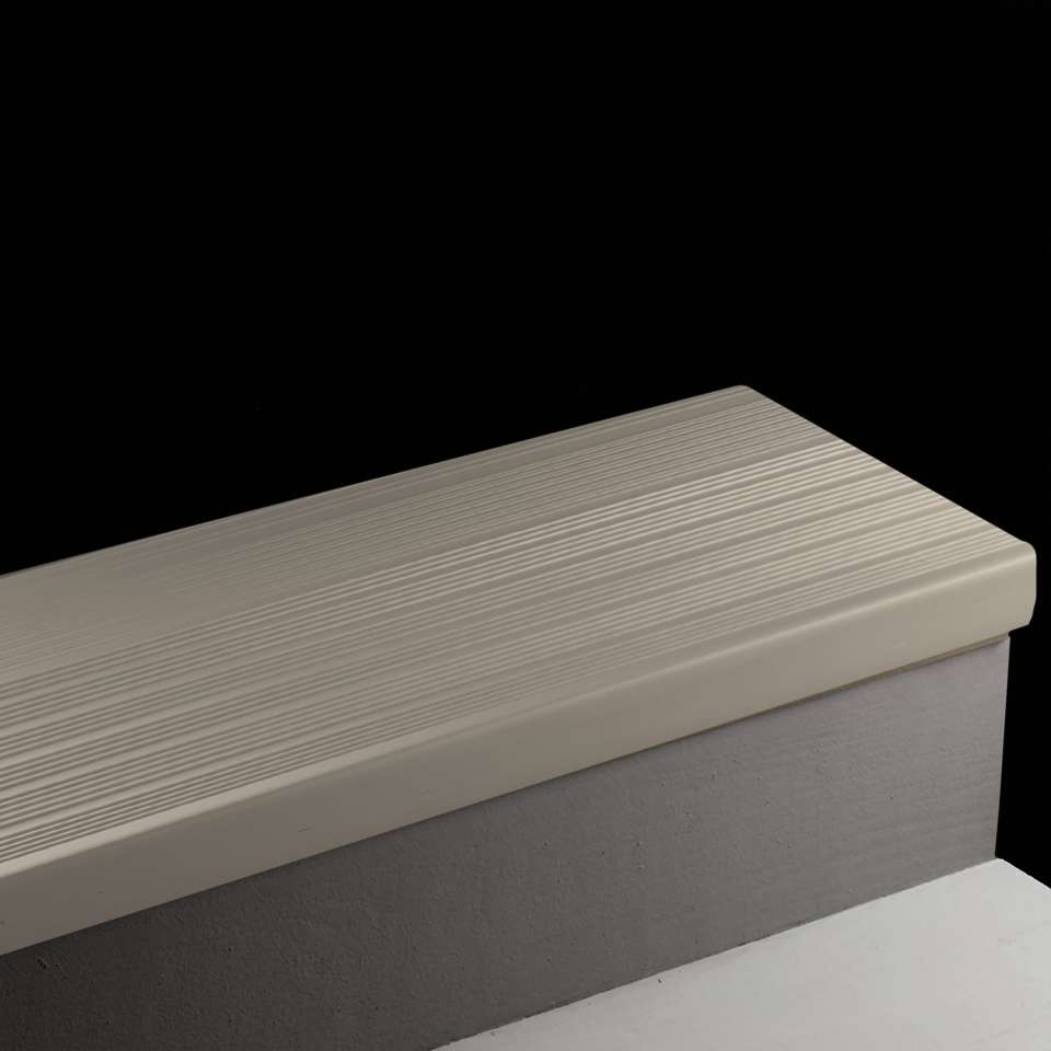 Tarkett - Marches d'escalier en vinyle - HT 55 SQ Safe-T-Rib Square Nose #55 Silver Grey (vendu en pied linéaire)