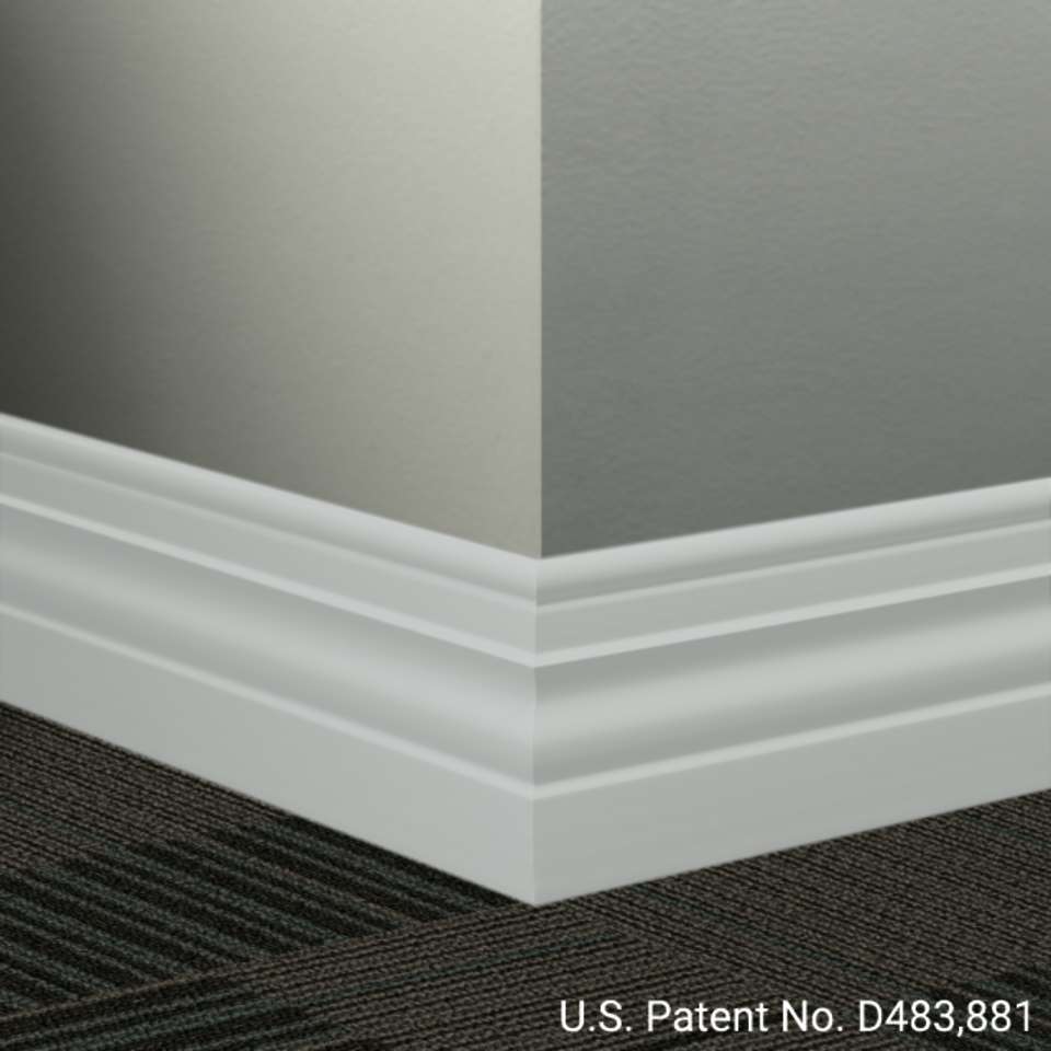 Tarkett - Système de finition murale Millwork - MW 21 A Diplomat 4 1⁄2” - MW XX A #21 Platinum - Wallbase 8' (paquet de 6)