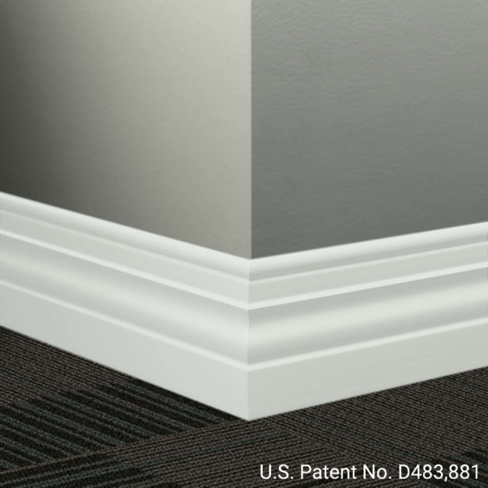 Tarkett - Système de finition murale Millwork - MW 50 A Diplomat 4 1⁄2” - MW XX A #50 White - Wallbase 8' (paquet de 6)