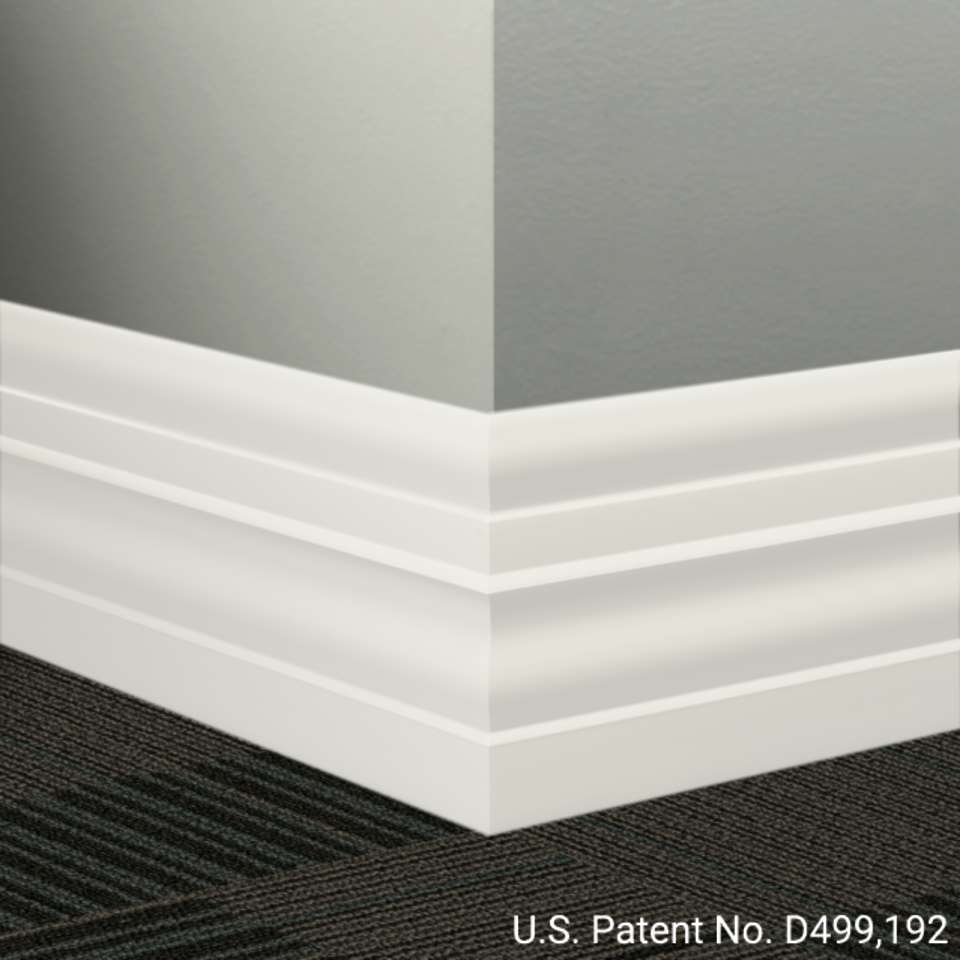 Tarkett - Système de finition murale Millwork - MW 08 E Attaché 6" #8 Icicle - Wallbase 8' (paquet de 8)