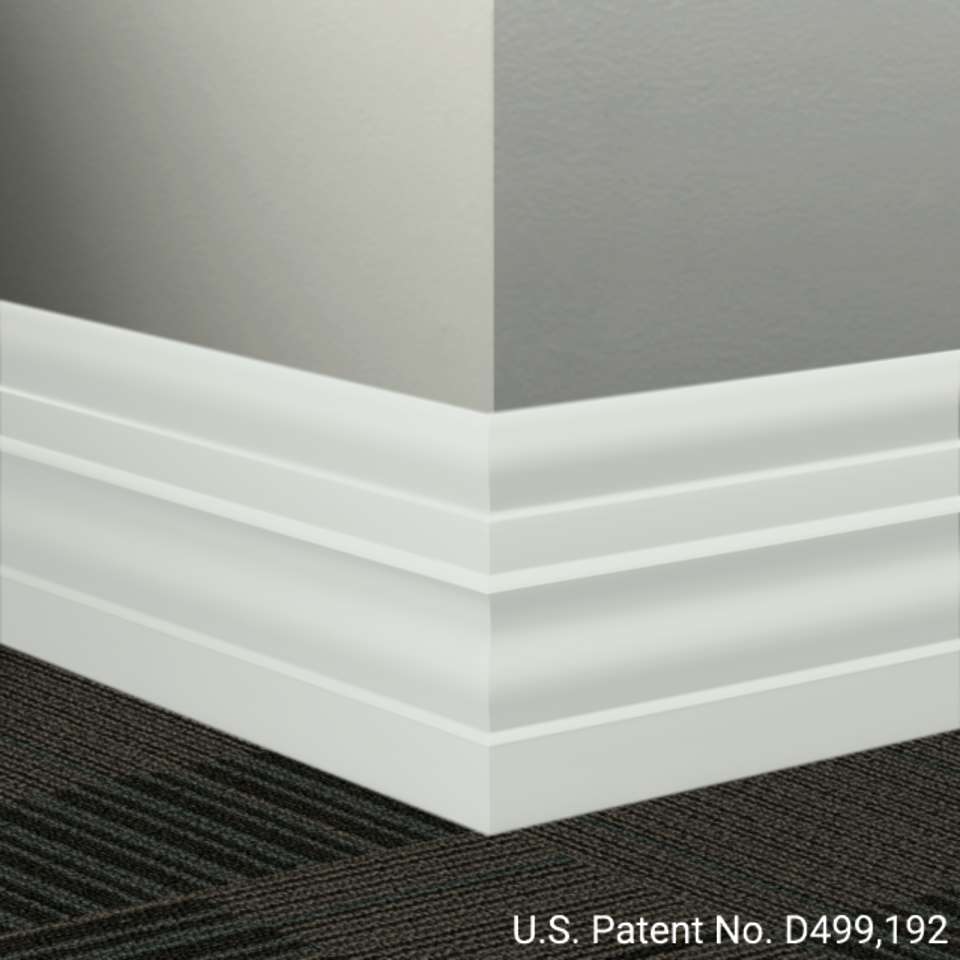 Tarkett - Système de finition murale Millwork - MW 50 E Attaché 6" #50 White - Wallbase 8' (paquet de 8)