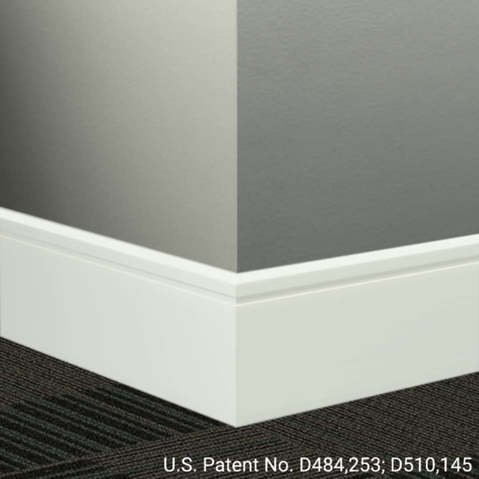 Tarkett - Système de finition murale Millwork - MW TG1 F Reveal 4 1⁄4” #TG1 Snowbound - Wallbase 8' (paquet de 8)