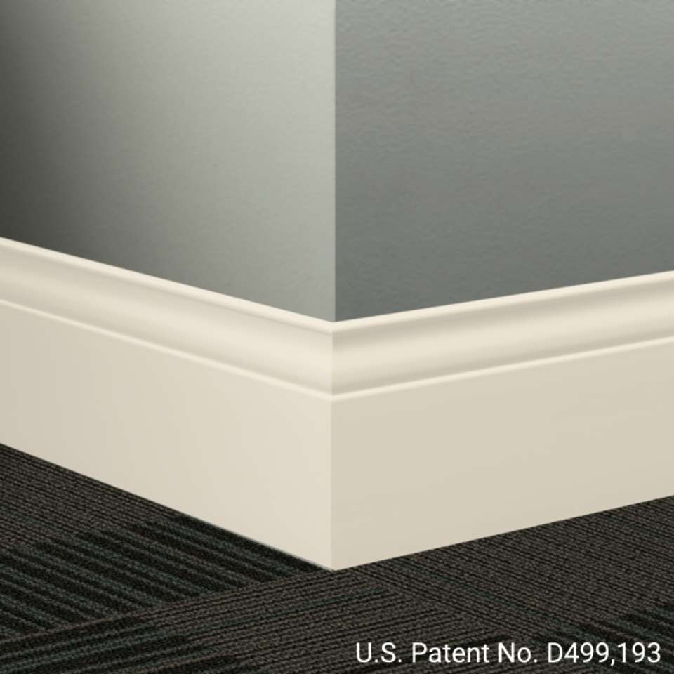 Tarkett - Système de finition murale Millwork - MW 01 G Inflection 5 1⁄4” #1 Snow White - Wallbase 8' (paquet de 6)
