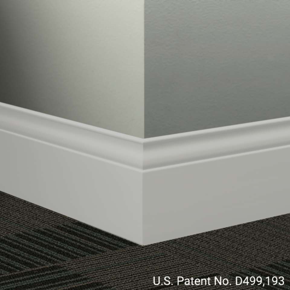 Tarkett - Système de finition murale Millwork - MW 23 G Inflection 5 1⁄4” #23 Vapor Grey - Wallbase 8' (paquet de 6)