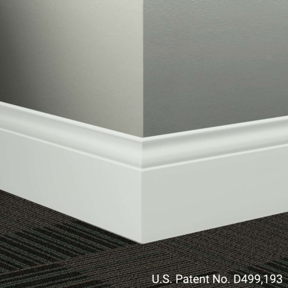 Tarkett - Système de finition murale Millwork - MW 50 G Inflection 5 1⁄4” #50 White - Wallbase 8' (paquet de 6)