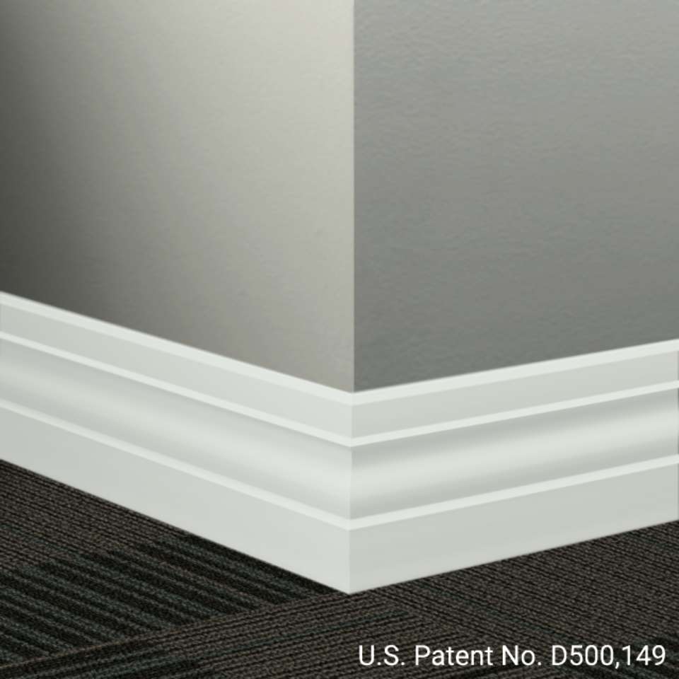 Tarkett - Système de finition murale Millwork - MW 50 K Ambassador 4" #50 White - Wallbase 8' (paquet de 6)