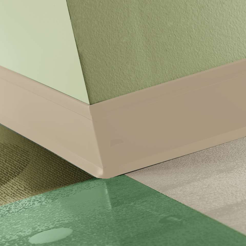 Tarkett - Perceptions - Recess Toe 4 1⁄4” #129 Silk - Wallbase 120'