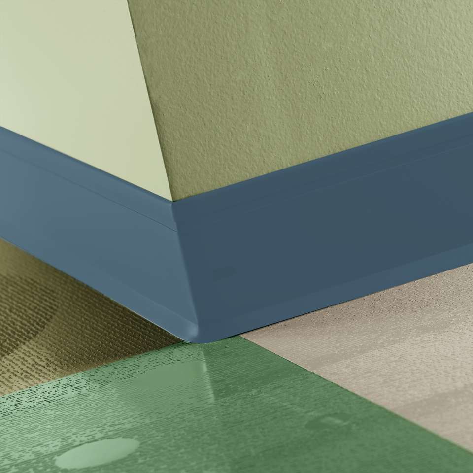 Tarkett - Perceptions - Recess Toe 4 1⁄4” #84 Blue Jeans - Wallbase 120'