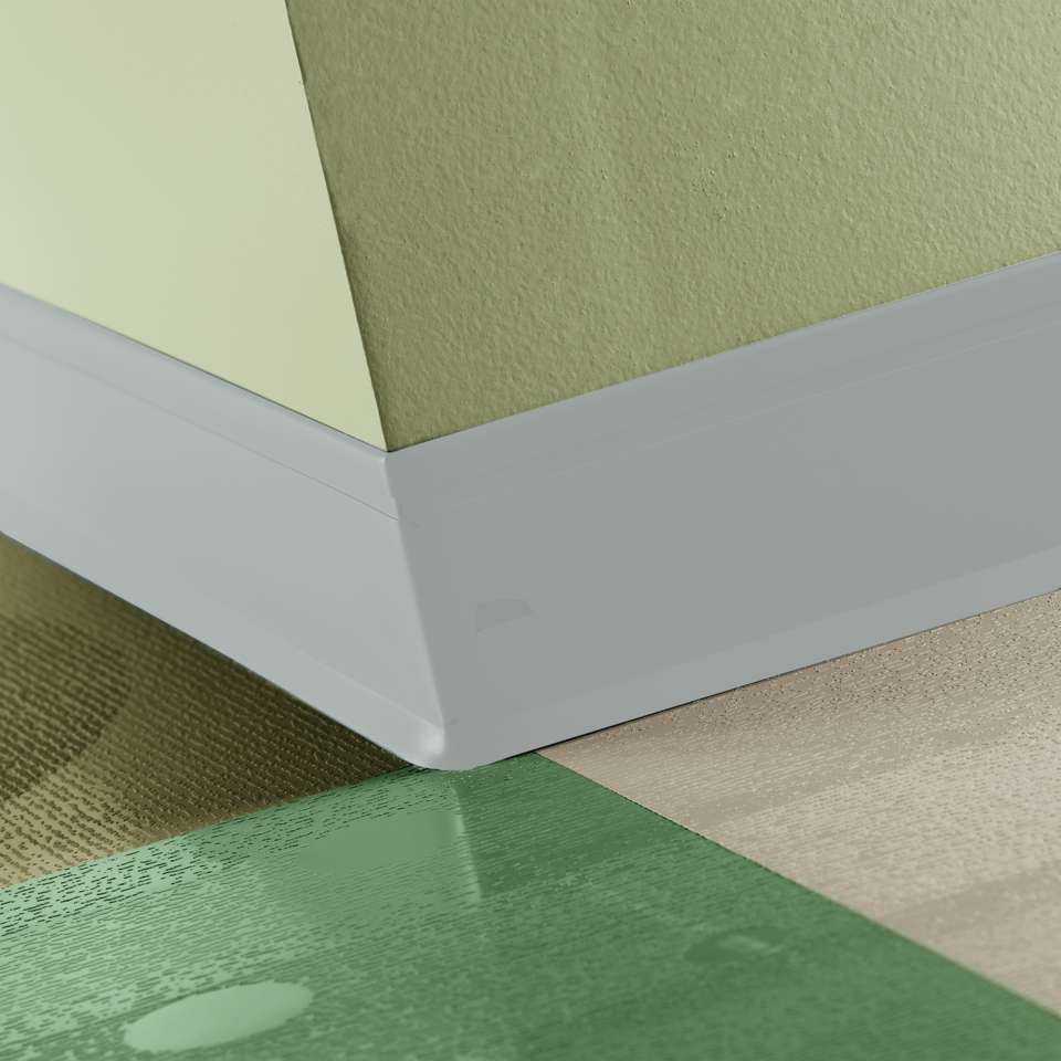 Tarkett - Perceptions - Recess Toeless 4 1⁄4” #21 Platinum - Wallbase 120'