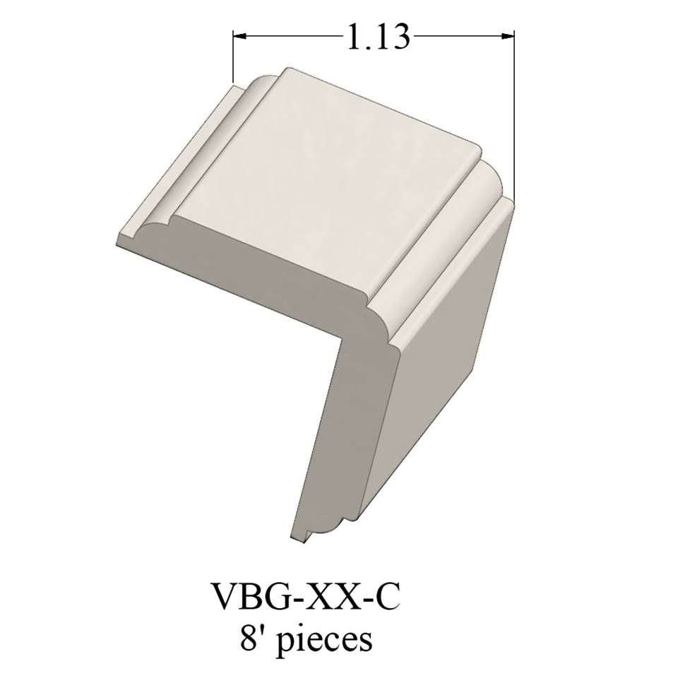 Tarkett - Système de finition murale Millwork - VBG 01 C Corner Guard 1 ¼" #1 Snow White - Wallbase 8'