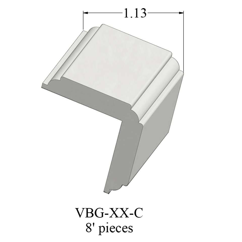 Tarkett - Système de finition murale Millwork - VBG 08 C Corner Guard 1 ¼" #8 Icicle - Wallbase 8'