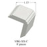 Tarkett - Système de finition murale Millwork - VBG 08 C Corner Guard 1 ¼" #8 Icicle - Wallbase 8'