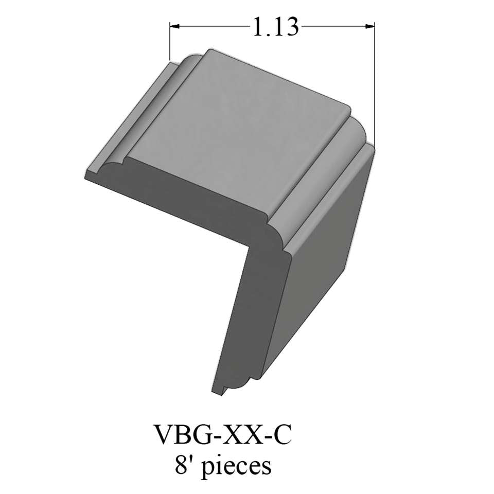 Tarkett - Système de finition murale Millwork - VBG 20 C Corner Guard 1 ¼" #20 Charcoal - Wallbase 8'