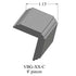 Tarkett - Système de finition murale Millwork - VBG 20 C Corner Guard 1 ¼" #20 Charcoal - Wallbase 8'