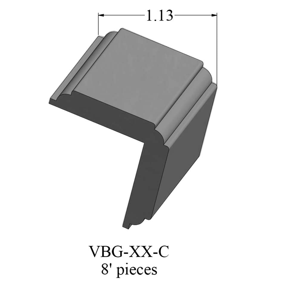 Tarkett - Système de finition murale Millwork - VBG 40 C Corner Guard 1 ¼" #40 Black - Wallbase 8'