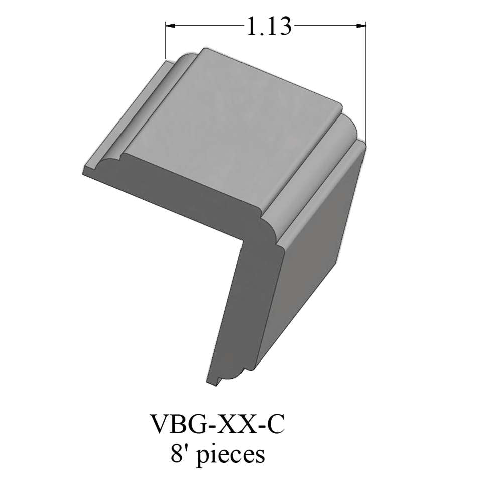 Tarkett - Système de finition murale Millwork - VBG 48 C Corner Guard 1 ¼" #48 Grey - Wallbase 8'