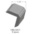 Tarkett - Système de finition murale Millwork - VBG 48 C Corner Guard 1 ¼" #48 Grey - Wallbase 8'