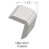 Tarkett - Système de finition murale Millwork - VBG 460 C Corner Guard 1 ¼" #460 Cotton - Wallbase 8'