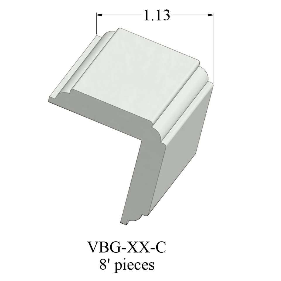 Tarkett - Système de finition murale Millwork - VBG TG1 C Corner Guard 1 ¼" #TG1 Snowbound - Wallbase 8'
