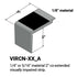 Tarkett - Nez de marches d'escalier - ¼” or 5⁄16" matériel sur la marche #38 Pewter 40 Black Insert 12'