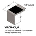 Tarkett - Nez de marches d'escalier - ¼” or 5⁄16" matériel sur la marche #55 Silver Grey 40 Black Insert 12'