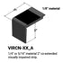 Tarkett - Nez de marches d'escalier - ¼” or 5⁄16" matériel sur la marche #40 Black 55 Silver Grey Insert 12'
