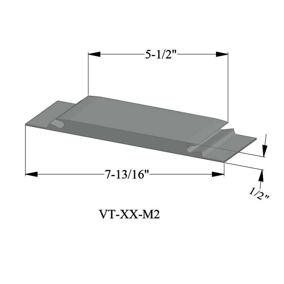 Tarkett - Seuils - VT 21 M2 5-1/2" exposed surface threshold #21 Platinum