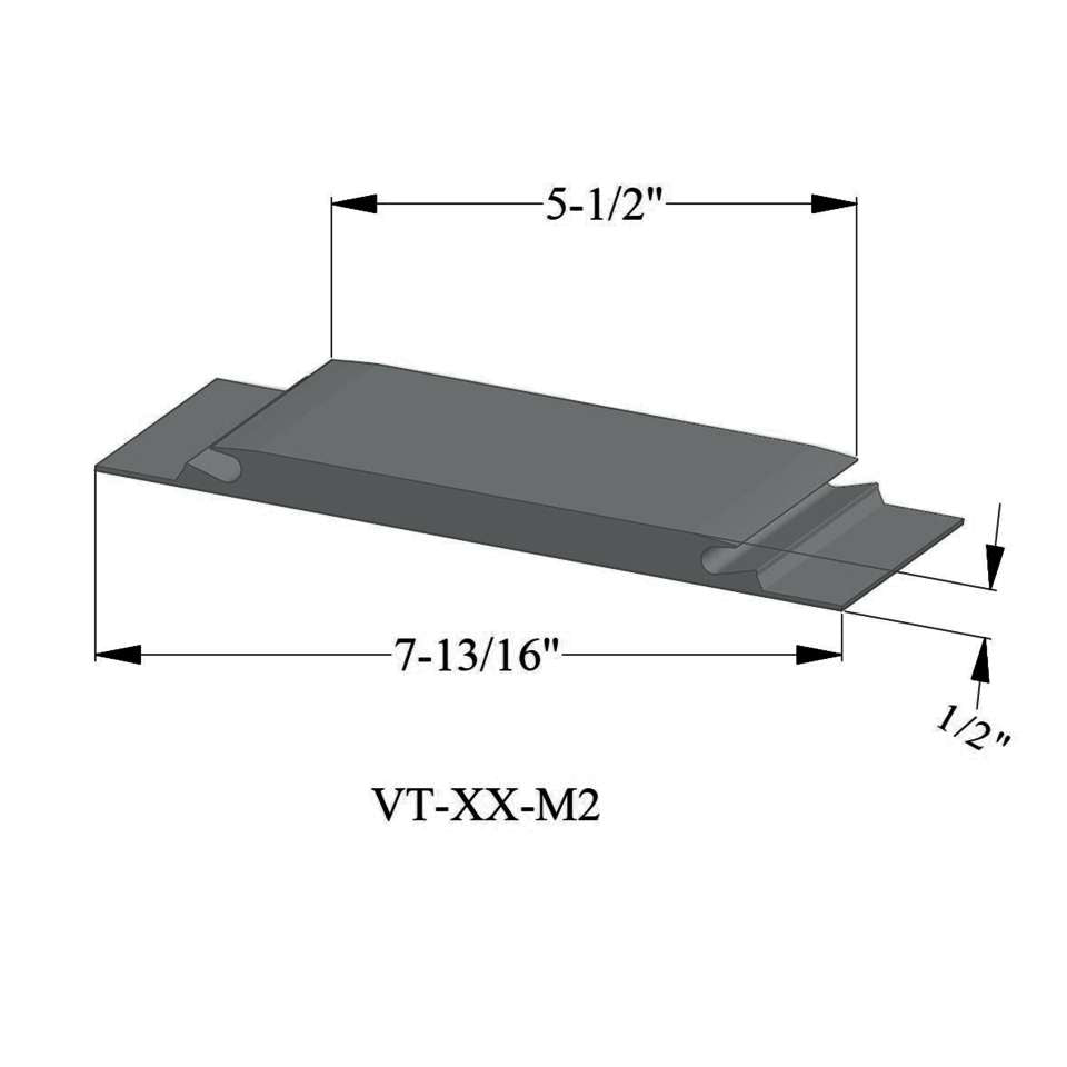 Tarkett - Seuils - VT 28 M2 5-1/2" exposed surface threshold #28 Medium Grey