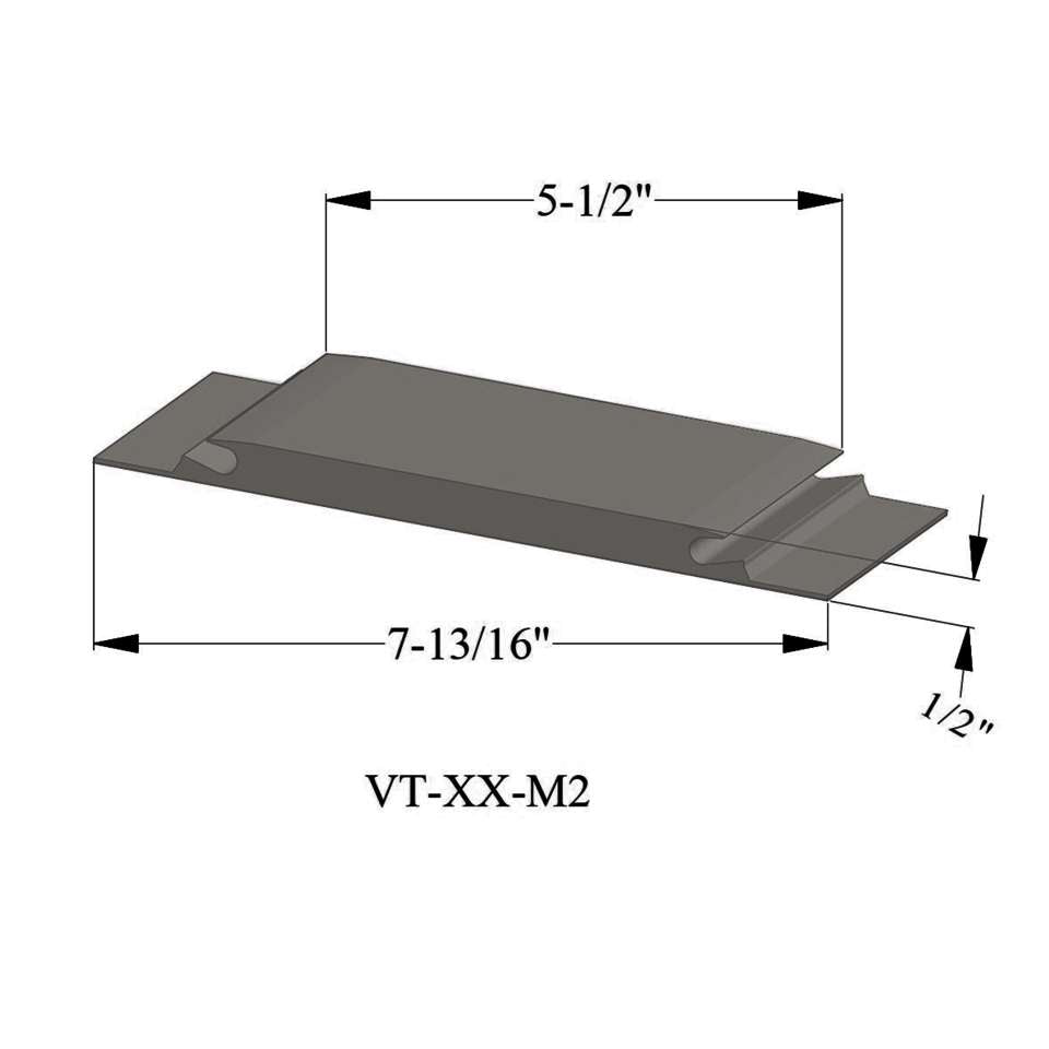 Tarkett - Seuils - VT 32 M2 5-1/2" exposed surface threshold #32 Pebble