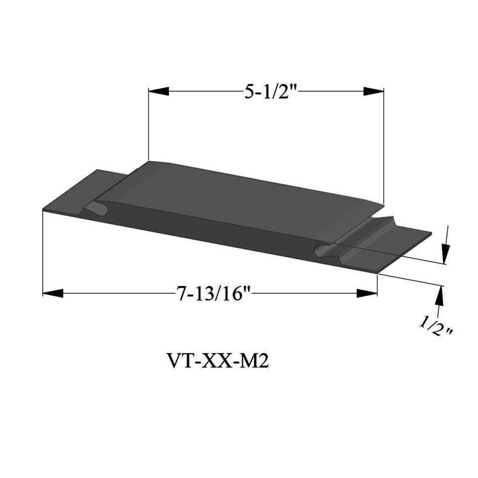 Tarkett - Seuils - VT 63 M2 5-1/2" exposed surface threshold #63 Burnt Umber