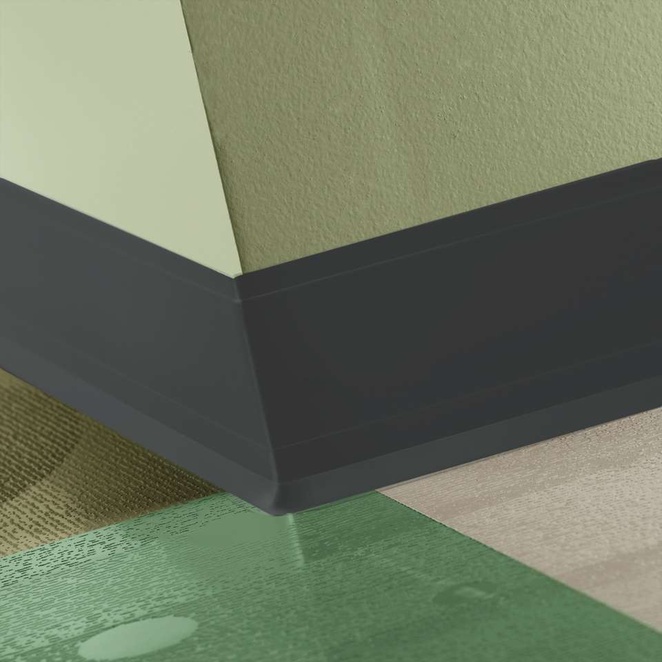 Tarkett - Perceptions - Contour 4 1/4" #40 Black - Wallbase 120'