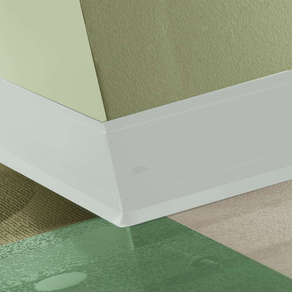 Tarkett - Perceptions - Contour 4 1/4" #50 White - Wallbase 120'